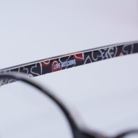 Moschino Love MOL542/F 0VH800 Eyeglasses Dark Havana 50mm Round Frame - Picture 6 of 9
